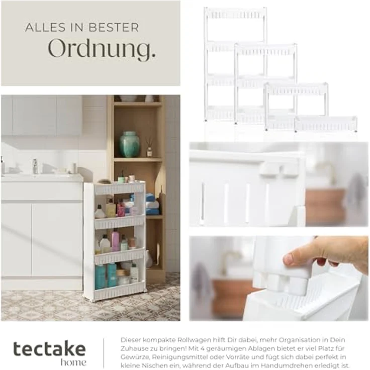 tectake Nischenregal 4 Etagen – Bild 6
