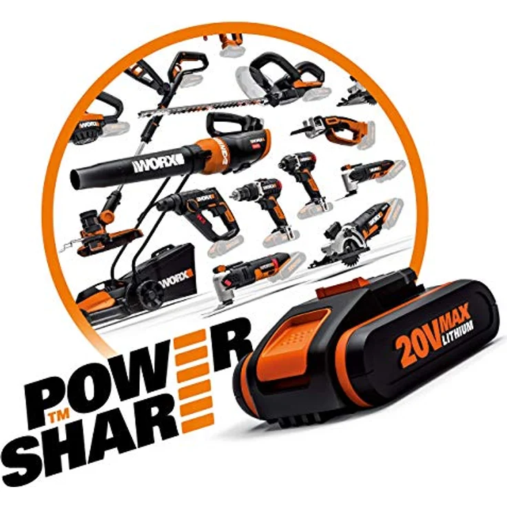 WORX WX529.9 Akku Handkreissäge 20V - mit einstellbarem Schnittwinkel, schnellem Sägeblattwechsel & Anschluss für Staubabsaugung ? 150mm ? Ohne Akku & Ladegerät – Bild 6