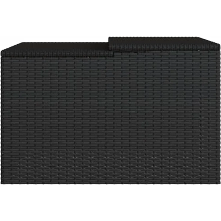 vidaXL Mähroboter-Garage Schwarz 86x90x52/57 cm Poly Rattan, wetterfest, multifunktional, robust (1-St) – Bild 6