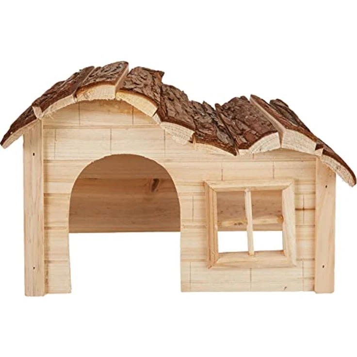 Kerbl Nagetierhaus mit gebogenem Dach Natur 30x20x20 cm – Bild 2