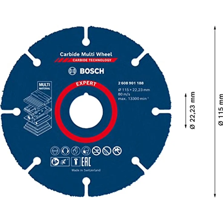 Expert Carbide Multi Wheel Trennscheibe, 115 mm, 22,23 mm – Bild 3