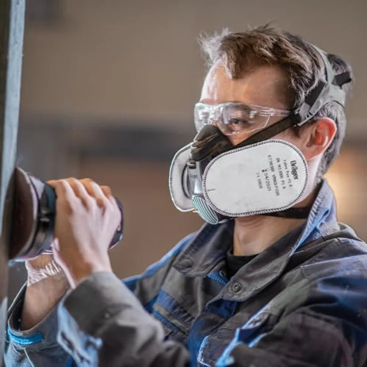 Dräger X-plore 3500 Halbmasken-Set inkl. P3 Partikelfilter Handwerker und Heimwerker Größe M – Bild 9