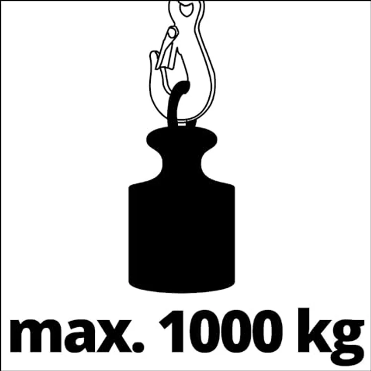 Einhell Kettenflaschenzug TC-CH 1000 (max. 1.000 Kilo auf max. 2,5 m Hubhöhe, robustes, geschlossenes Metallgehäuse für sichere Kettenführung, Lasthaken mit Sicherheitsbügel) – Bild 5