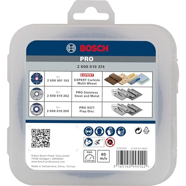 Bosch X-LOCK Trenn- und Fächerschleifscheiben-Set, 5-teilig, 125 mm, CMW - 2608619374 - Preisvergleich – Bild 2