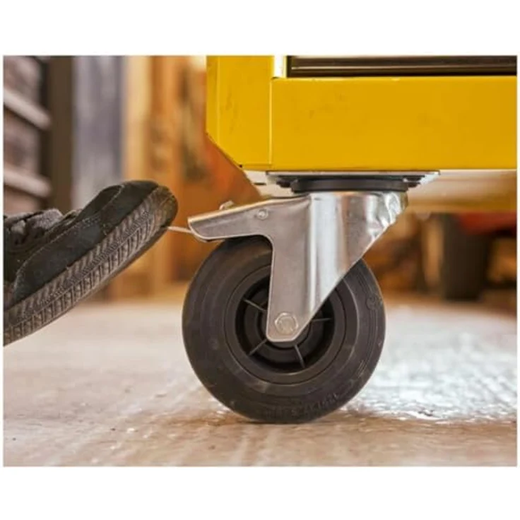 Stanley Werkstattwagen 7 Schubladen, strapazierfähige Arbeitsplatte bis 300kg belastbar, mit integrierten Griffen und Anti-Rutsch Einlagen – Bild 6