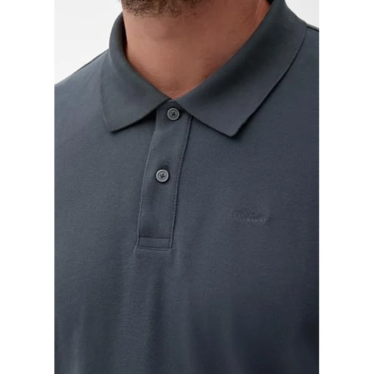 s.Oliver Poloshirt mit Logostickerei, Baumwolle, weich auf der Haut, hüftlang – Bild 6