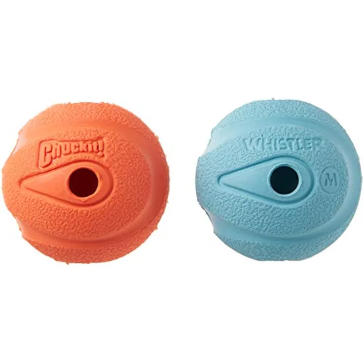Chuckit! Hund Spielzeug zum Holen Whistler Ball Laut Spielen passt Launcher MEDIUM 4 Bälle