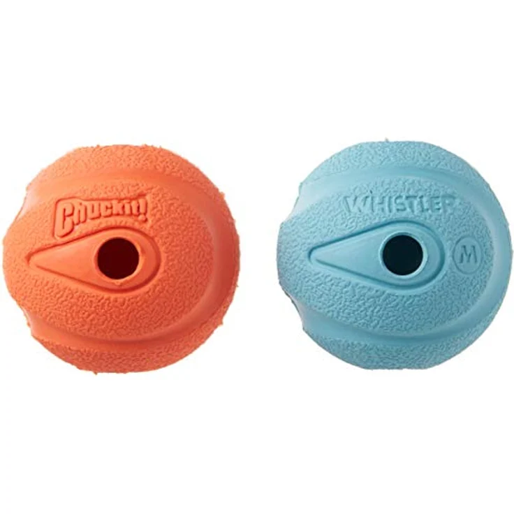 Chuckit! Hund Spielzeug zum Holen Whistler Ball Laut Spielen passt Launcher MEDIUM 4 Bälle – Bild 1