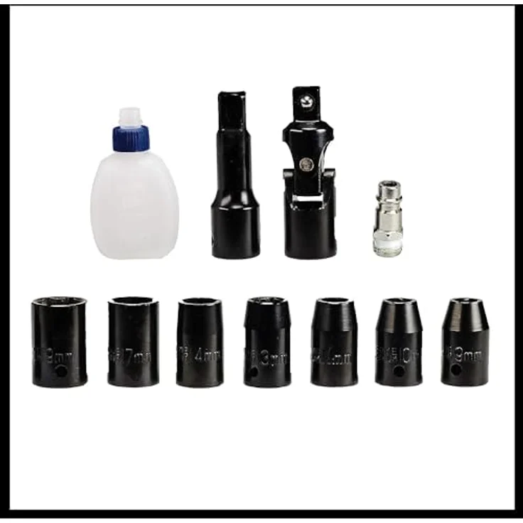 Einhell TC-PR 68, Druckluft-Ratschenschraubendreher mit 68 Nm Drehmoment, inkl. 7 Steckschlüsseln und Transportkoffer – Bild 2