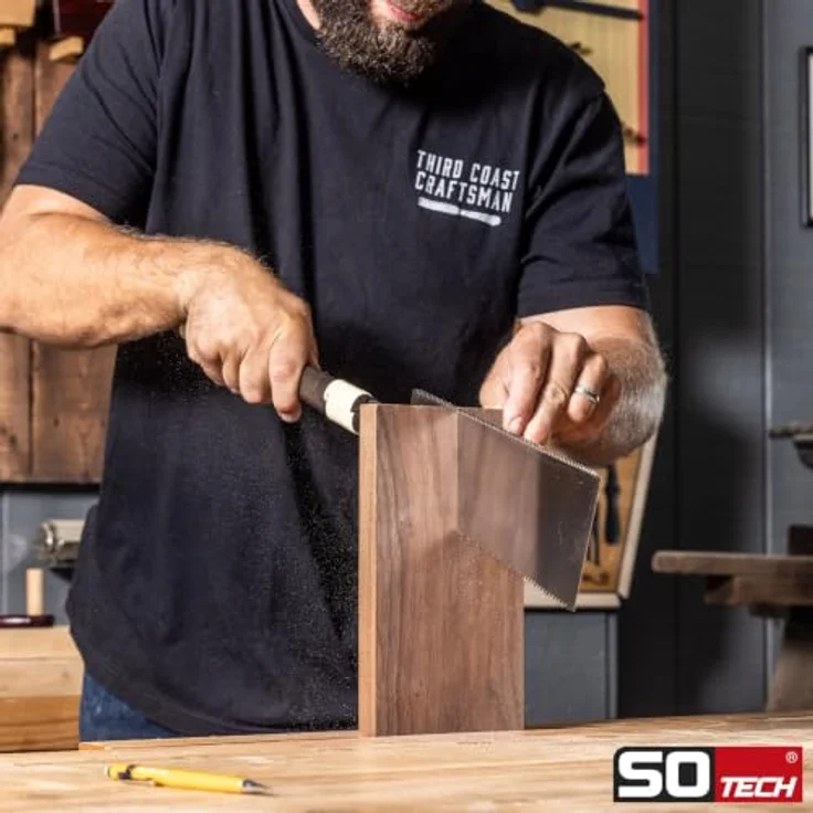 SO-TECH® Ryoba Doppelzugsäge R-240 mm, Ersatzsägeblatt SK85 Kohlenstoffstahl, Längs- und Querschnittverzahnung – Bild 5