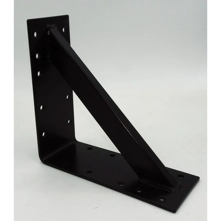 dynamic24 Holzkonstruktionsbeschlag Großer Stahl Winkel 25x25x10mm, verstärkt 5mm stark, schwarz pulverbeschichtet