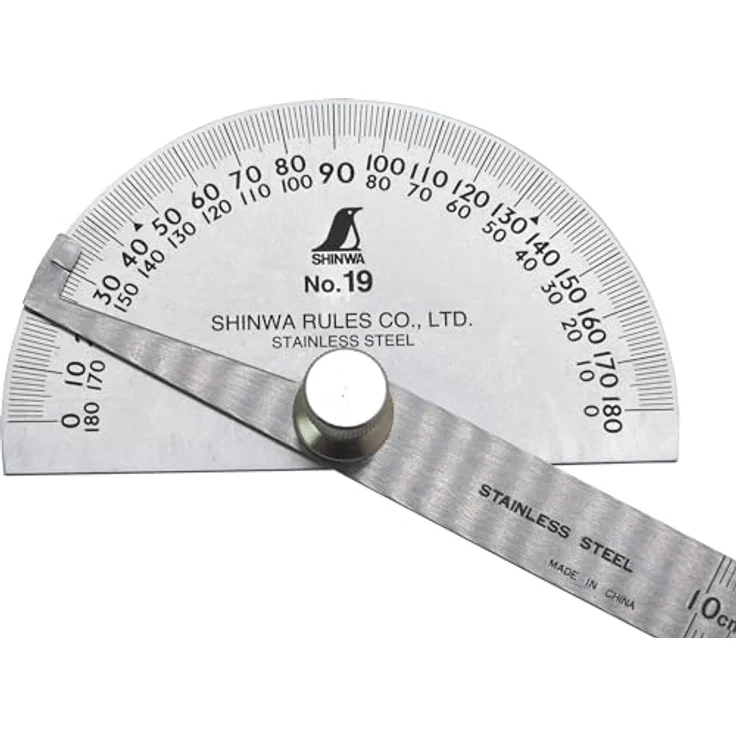 Famex Winkelmesser 62480 Shinwa, Gradmesser 90° mit 10cm Länge, robust und benutzerfreundlich, Made by Shinwa – Bild 2