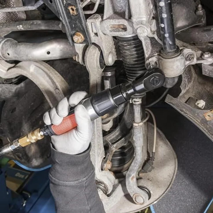 Vigor Druckluft-Ratschenschraubendreher, 1/2 Zoll, max. Drehmoment 67 Nm, vibrationsarm, kompakt, Innengewinde 1/4″ – Bild 3