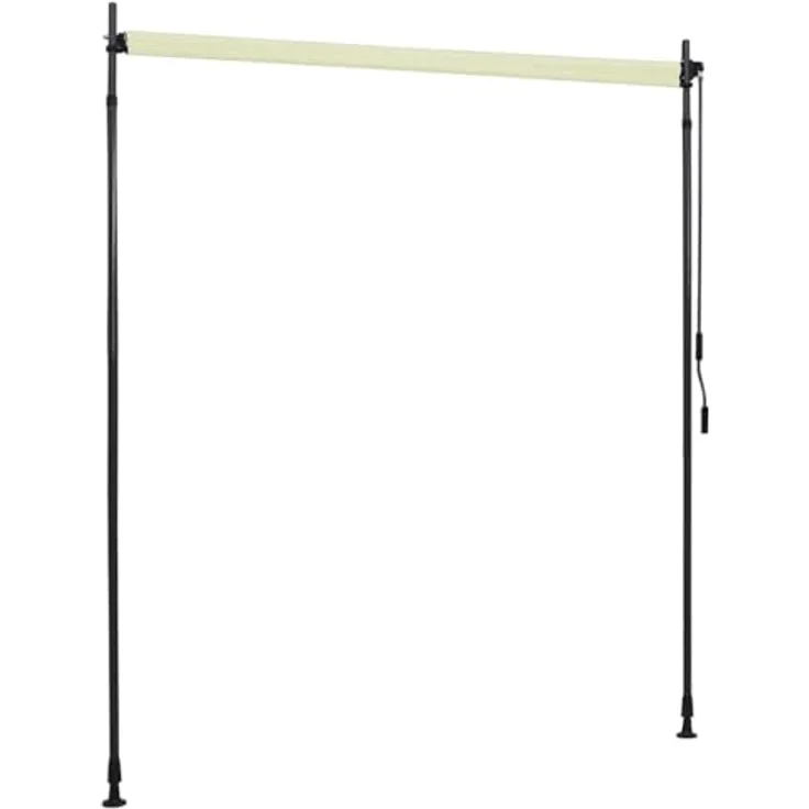 vidaXL Außenrollo 200 x 270 cm Creme, Senkrechtmarkise mit Handkurbel-Längenverstellung und UV-Schutz – Bild 7