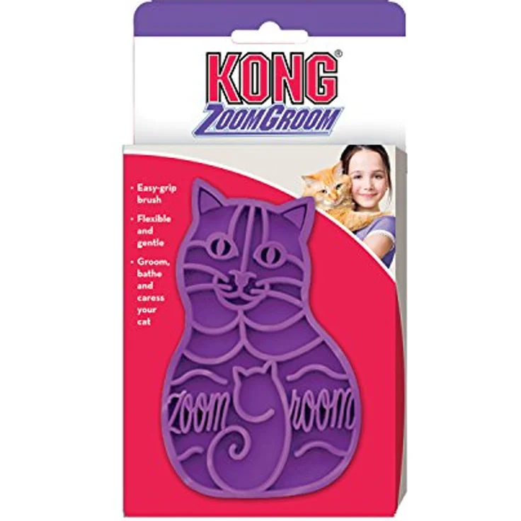 KONG – Cat ZoomGroom – Pflege- und Massagebürste aus Weichem Kautschuk für Katzen – Bild 4