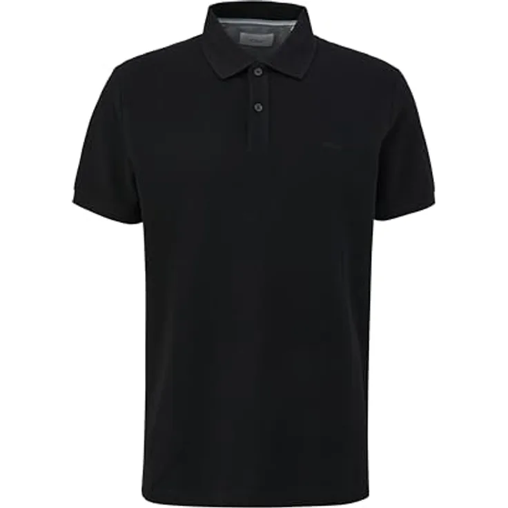 s.Oliver Poloshirt, Herren Baumwoll-Poloshirt mit Elasthan, Regular Fit, Blau