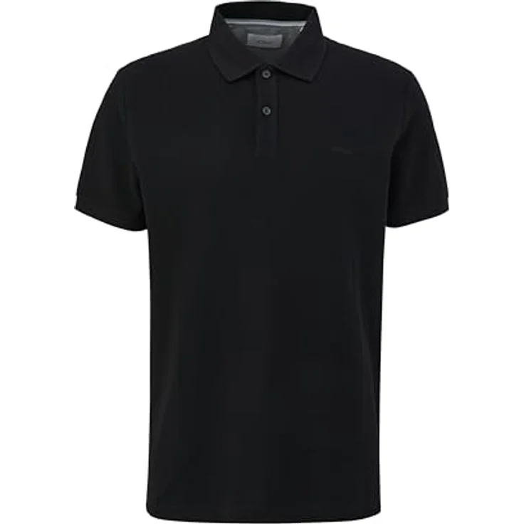 s.Oliver Poloshirt, Herren Baumwoll-Poloshirt mit Elasthan, Regular Fit, Blau – Bild 1