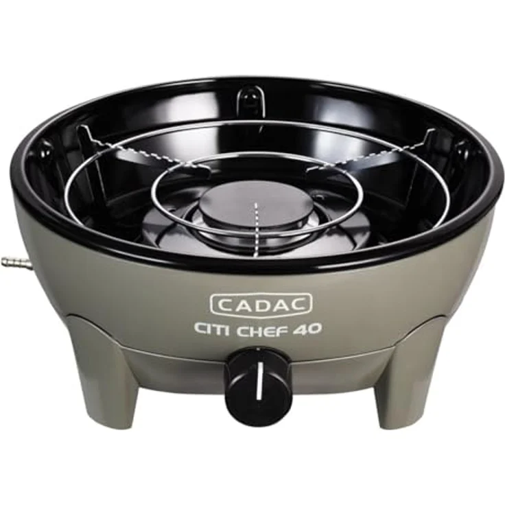 Cadac Citi Chef 40 Olive Green, 30mbar Tragbarer Gasgrill 5610-20-12-EF, Maße 33 x 42,2 x 42,2 cm – Bild 6