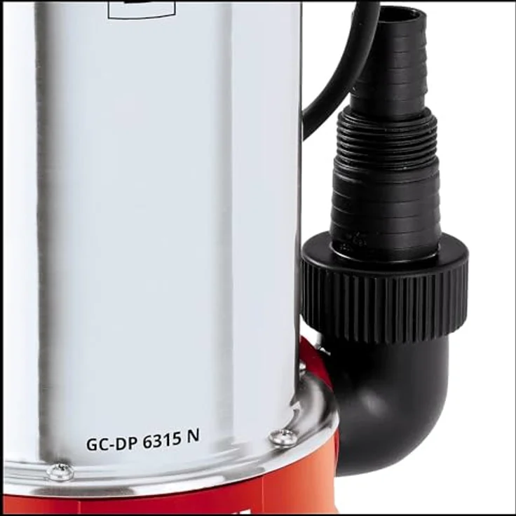 Einhell Schmutzwasserpumpe GC-DP 6315 N (630 W, max. 17000 l-h, max. Förderhöhe 8 m, Fremdkörper bis 15 mm, Edelstahl-Pumpengehäuse) Schmutzwasserpumpe – Bild 5