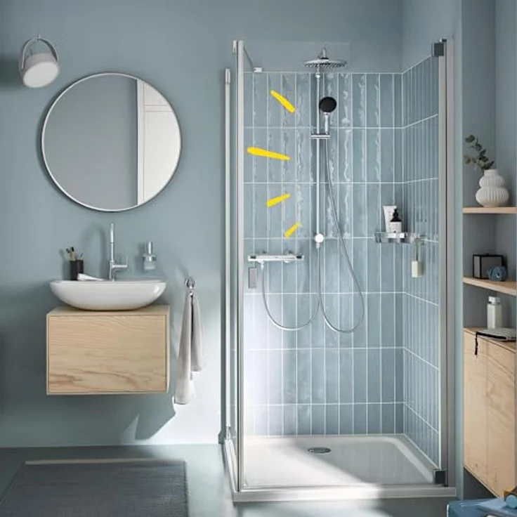 Grohe Duschsystem Vitalio Comfort 250 Flex, chrom, Kopf- und Handbrause mit 2 Strahlarten, wasser- und energieeffizient – Bild 2
