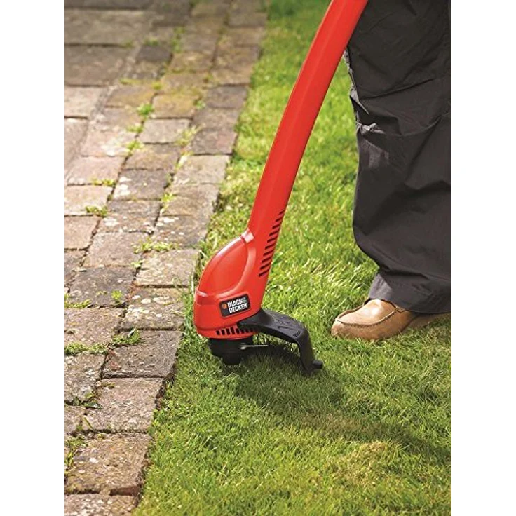 Black+Decker Elektro Rasentrimmer (350W, 25 cm Schnittbreite inkl. Ersatzspule) GL360SB, schwarz orange – Bild 6