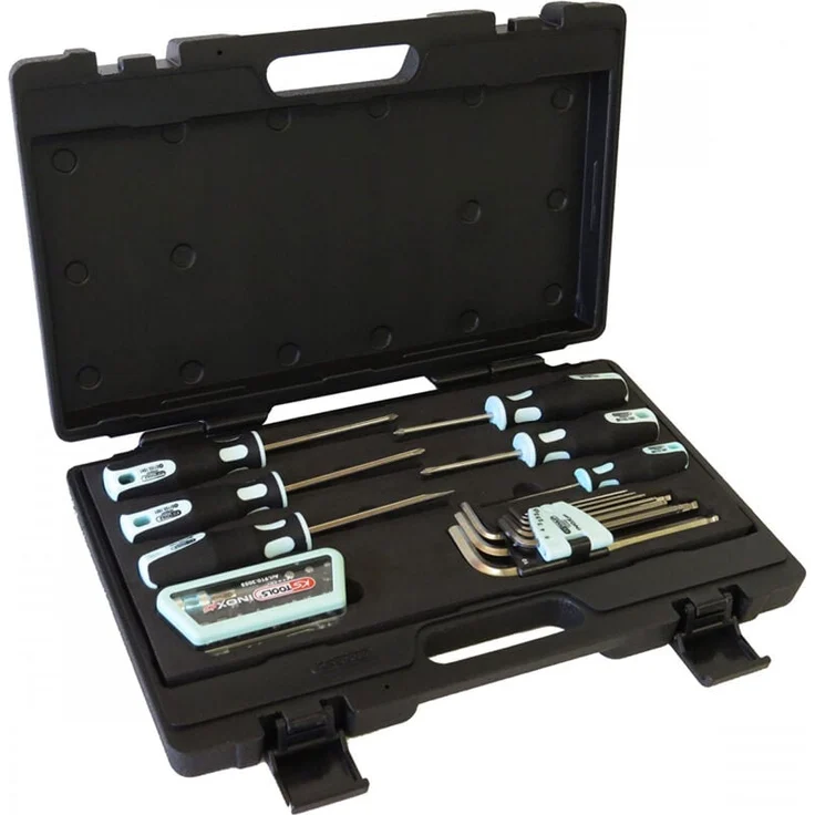 KSTOOLS INOXplus Schraubendreher- und Bit Satz 33-tlg. V2A, mit Schlitz-, PH- und PZ-Schraubendrehern, Automatik-Bithalter