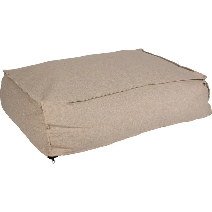 DUVO+ Tierkissen Hundematratze Textura, rechteckig, beige, 100% recycelte Füllung, waschbarer Bezug 30°C, rutschfeste Unterseite