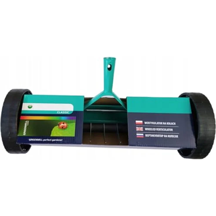 Greenmill GR9242 Vertikutierer, Manuell mit Rädern, 34 cm Arbeitsbreite aus verzinktem Kohlenstoffstahl – Bild 5