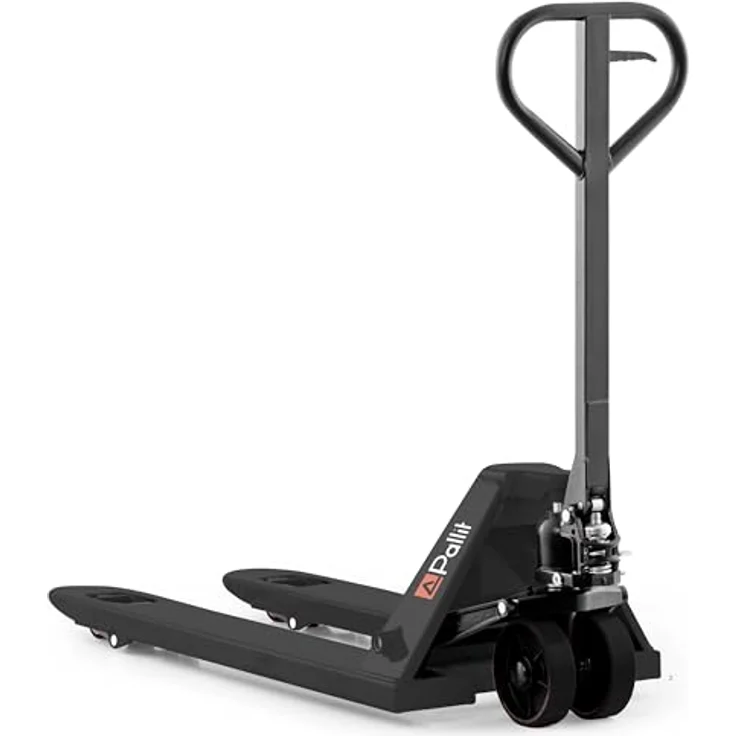 Pallit Hubwagen Gabelhubwagen, 2500 kg Tragkraft, 1150 mm Gabellänge, ergonomische Deichsel, PU Rollen, schwarzes Design – Bild 1
