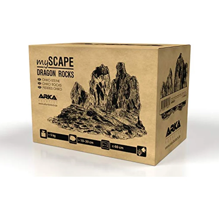 ARKA mySCAPE-Rocks Dragon | Drachenstein | Natur Aquarium Steine für einzigartige Aquascapes im Süßwasser Aquarium & Aufbauten in jedem Terrarium | Ca. 10-30 cm | Ideal zu bepflanzen | Inhalt: 5 kg – Bild 4