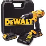 Dewalt DCD771S2-QW, 18V XR Bohrschrauber mit 2 x 18V 1,5 Ah Akkus, Ladegerät und Koffer