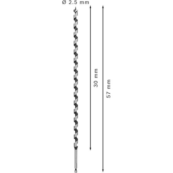 Bosch Professional Holzschlangenbohrer mit 1-4''-Sechskantschaft (Ø 12 mm) 2608597642 – Bild 3