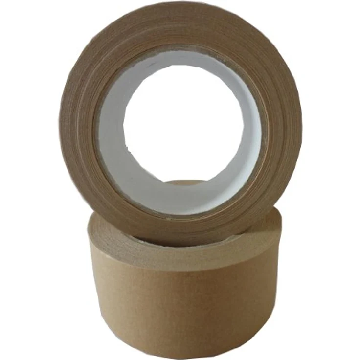 baytronic Papier Klebeband Paketband, 3 Rollen, 50m x 50mm, braun, 120my – Bild 1