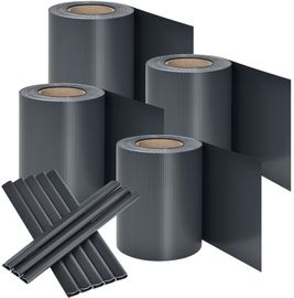 Juskys PVC Sichtschutzstreifen 4er Set anthrazit
