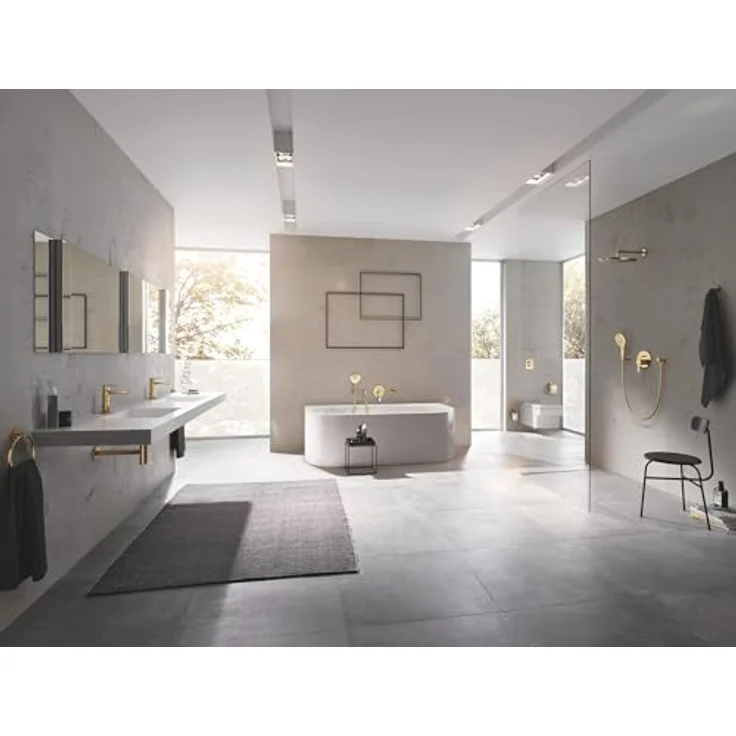 GROHE Silverflex Duschschlauch, knickfest und druckbeständig, 1,25m, goldfarben, universeller Anschluss ohne Dichtungsringe, Modell 28362GL1 – Bild 3