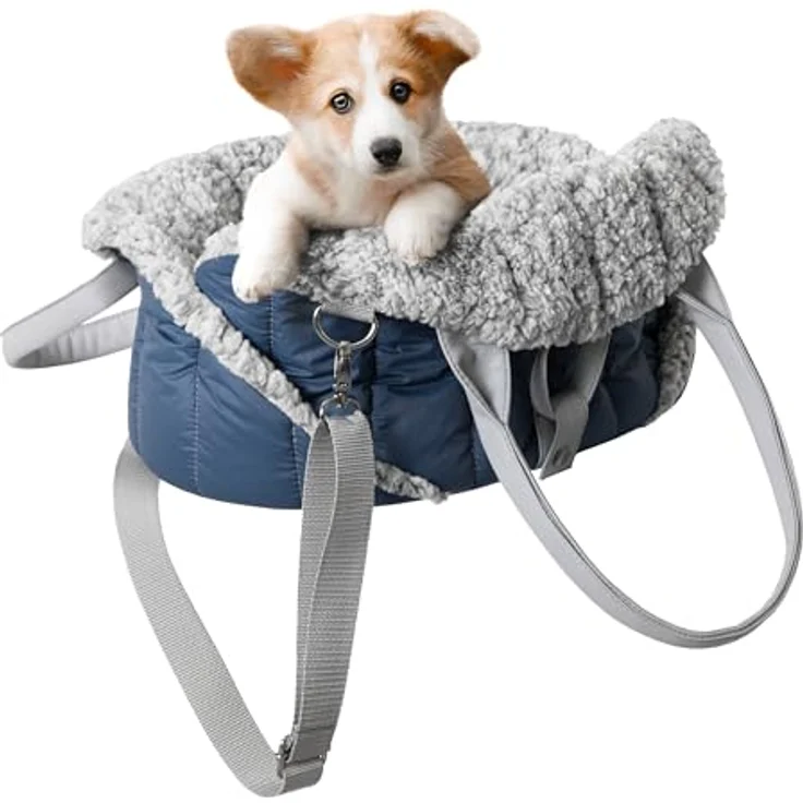 Hobbydog Sea Shell, Hundetransporttasche mit Autositz- und Bettfunktion, wind- und wasserabweisend, grau – Bild 2