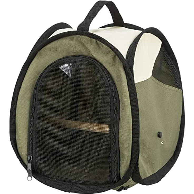 Trixie Transporttasche für Ziervögel, 27 × 32 × 27 cm, beige/olivgrün - 5906 – Bild 5
