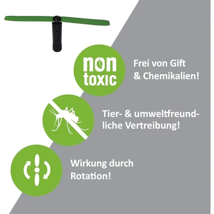 ISOTRONIC Wespenwedler Fliegenwedler mit Flaschenaufsatz I Fliegenabwehr I Fliegenvertreiber I Insektenschutz Lebensmittel I Fliegenklatsche 2.0 I gegen Fliegen Wespen (2) – Bild 2