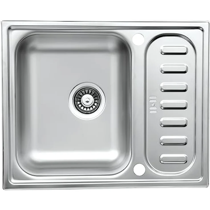 Edelstahl Einbauspüle Spülbecken Küchenspüle Spüle 61 x 50 cm Respekta – Bild 1
