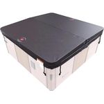 Canadian Spa Company Whirlpool-Abdeckung, Grau, Quadratisch 223x223 cm, mit Effektiver Wärmedämmung und Sicherheitsgurten