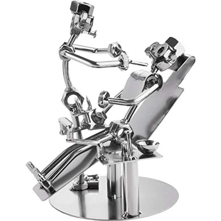 Schraubenmännchen Zahnarzt - Metallfigur Handarbeit - Eisenfigur Metallmännchen – Bild 3