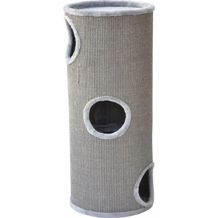 nanook Kratzbaum Kratztonne Condo - rundum Sisalgeflecht M 100 cm grau mit Spielball