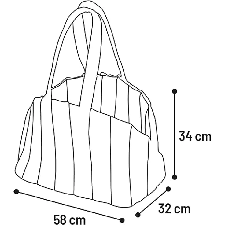 Flamingo Tragetasche Gladys BEIGE 58x32x34CM – Bild 4