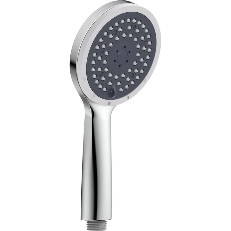 Schütte Handbrause Venezia Chrom, elegante Duscharmatur mit 5 Strahlarten und Antikalk-Noppen, Wassersparend bis zu 50%