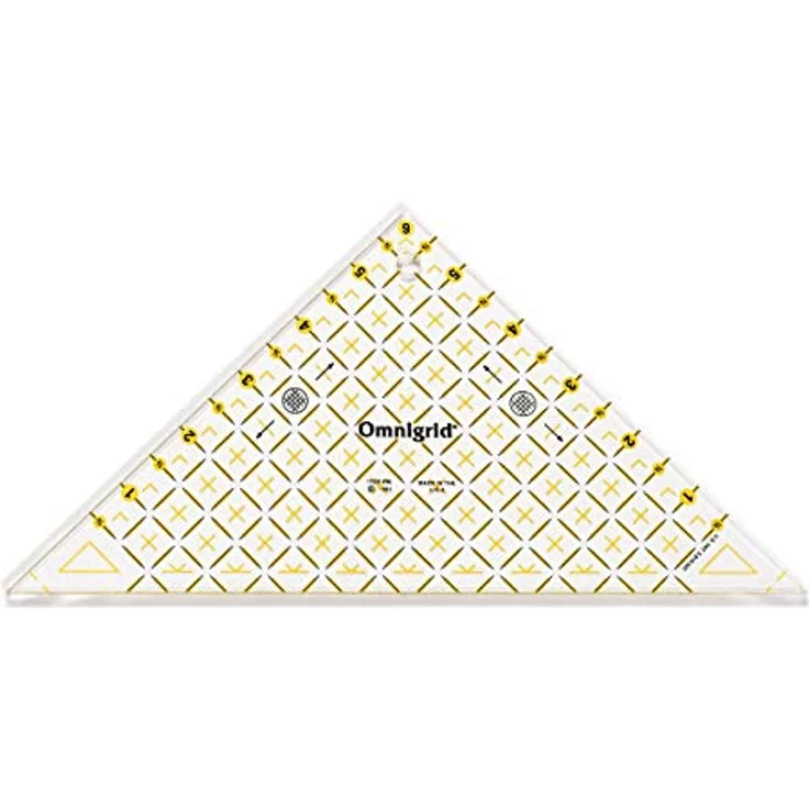 Prym 611641 Flottes Dreieck 44198 Quadrat inch Omnigrid Lineal, Kunststoff, durchsichtig