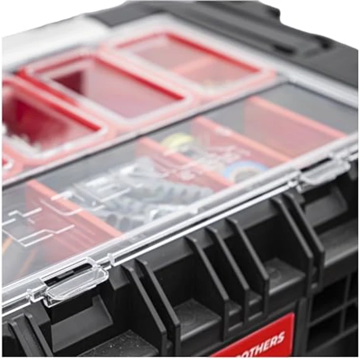 Tool Brothers RHINO XL Werkzeugkoffer ECO Handling+ mit 26l Volumen, stapelbar und Organizer, IP66 Schutzklasse, 535 x 327 x 277 mm – Bild 7