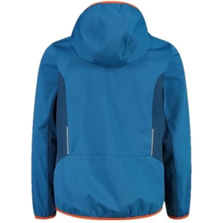 CMP Campagnolo Kid's Jacket Fix Hood, Unisex Softshelljacke, winddicht, atmungsaktiv, wasserabweisend, Blau, Größe 152 – Bild 2