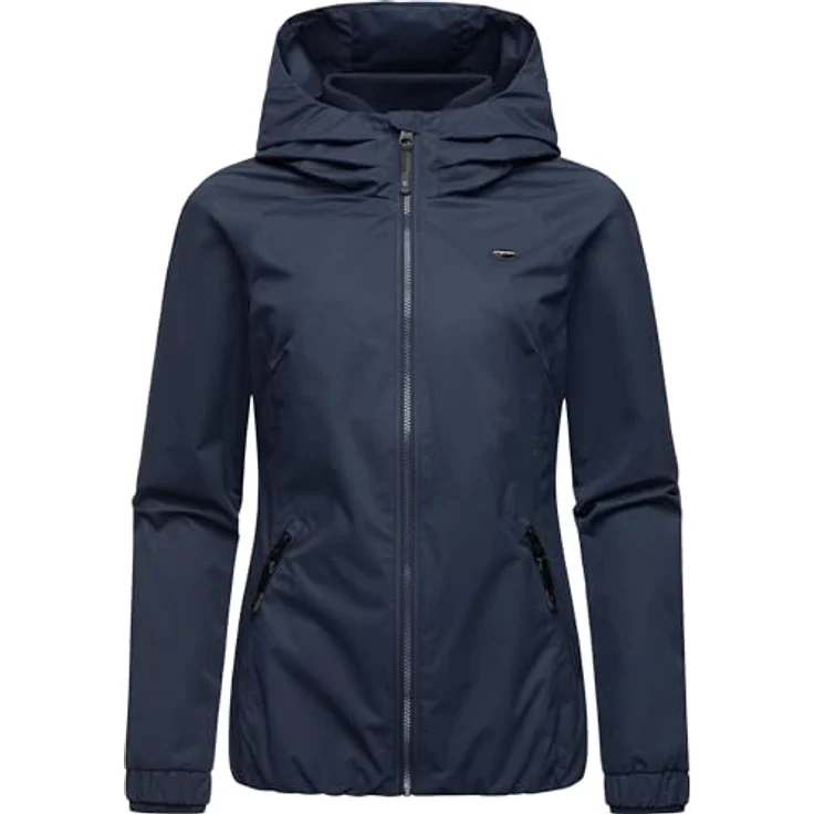 Ragwear Dizzie, Damen Jacke, wasserdicht und winddicht, gefütterte Kapuze, blau, L – Bild 4