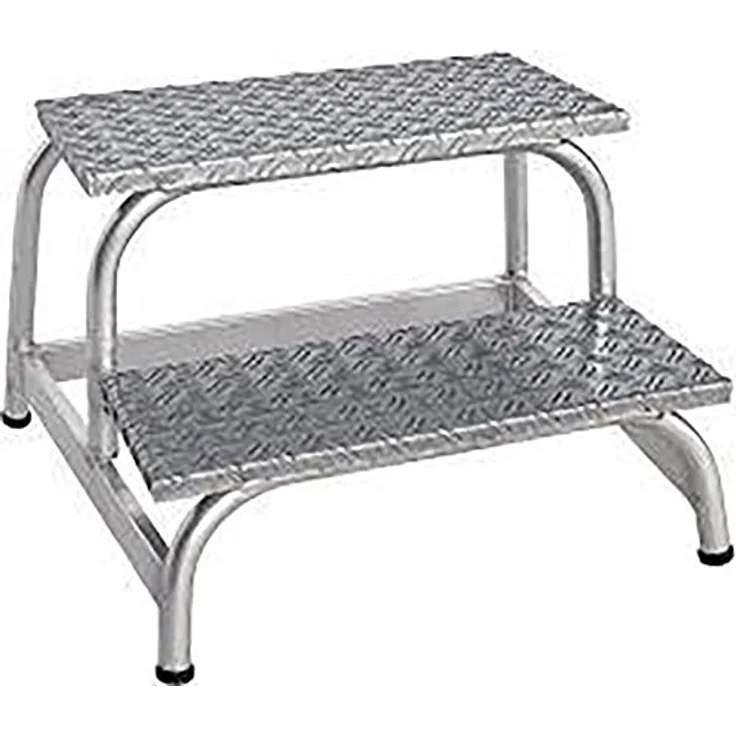 Aluminium Treppe Arbeitshöhe (max.): 2.4 m Günzburger Steigtechnik 50008 Silber 5.5 kg Silber – Bild 2