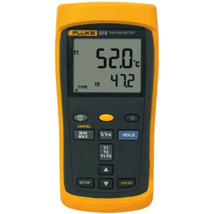 Fluke 52 II Temperatur-Messgerät -250 - +1372°C Fühler-Typ J, K, T, E